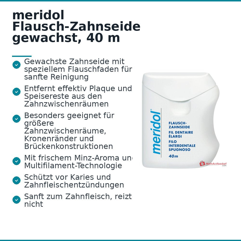 meridol Flausch-Zahnseide gewachst, 40 m