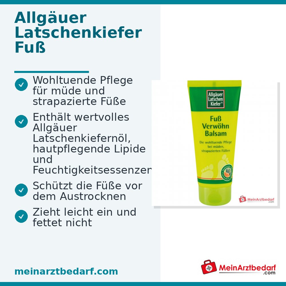 Allgäuer Latschenkiefer Fuß Verwöhnbalsam Latschenkiefernöl Balsam, 100 ml.