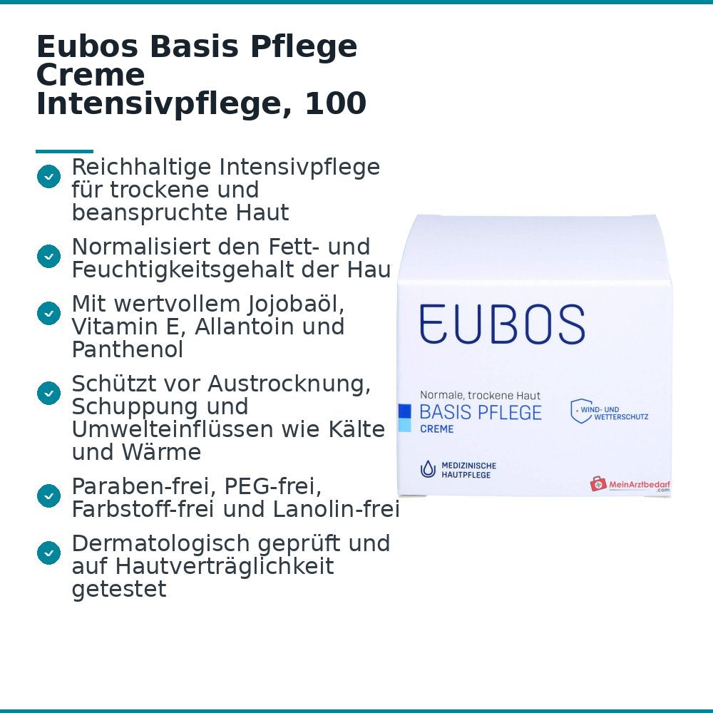Eubos Basis Pflege Creme Intensivpflege, 100 ml