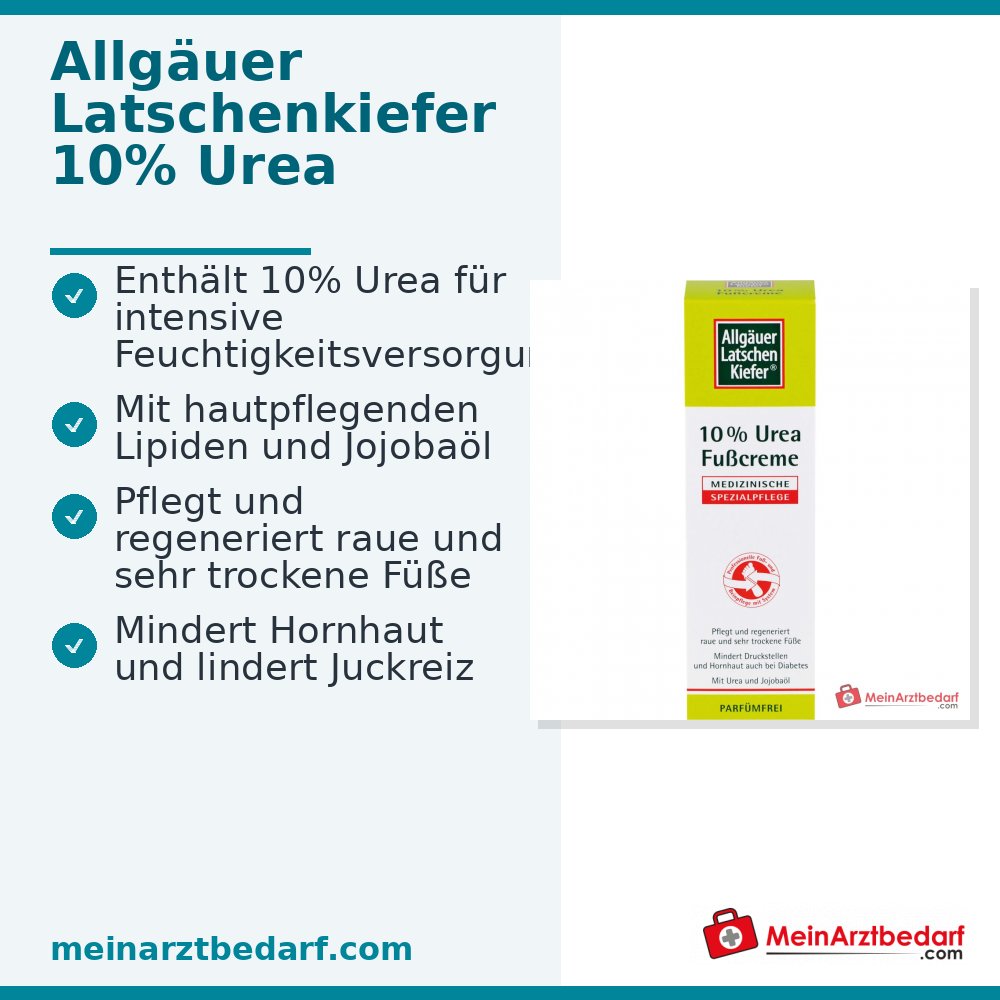 Allgäuer Latschenkiefer 10% Urea Fußcreme, 100 ml.