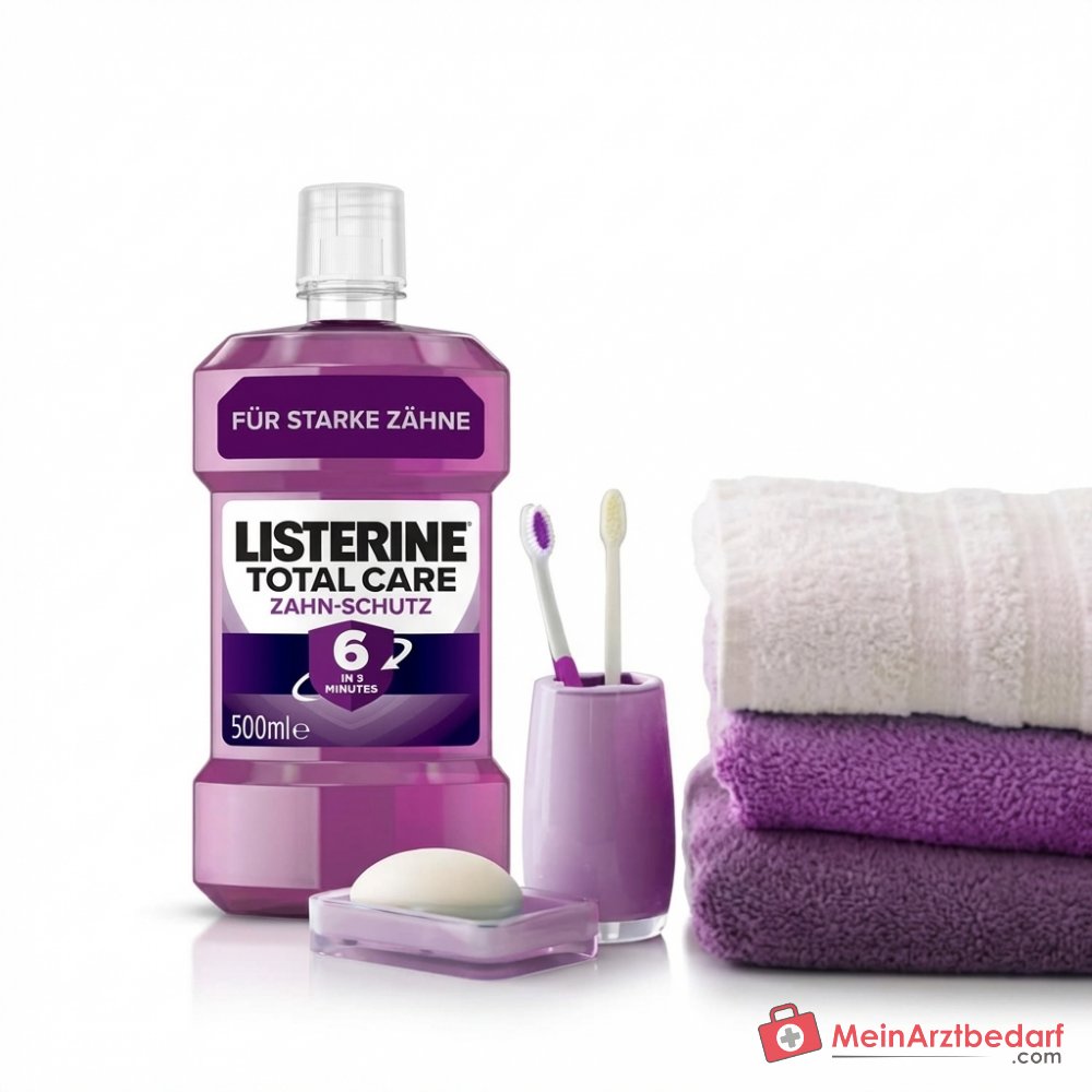 Listerine Zahnsteinschutz Eucalyptol / Thymol / Menthol / Methylsalicylat / Zinkchlorid Mundspülung, 500 ml.