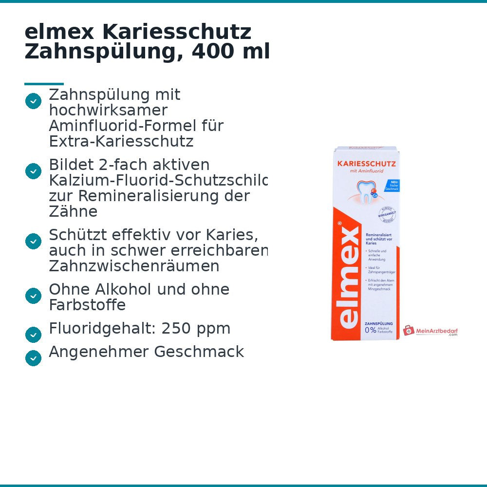 elmex Kariesschutz Aminfluorid Zahnspülung, 400 ml.