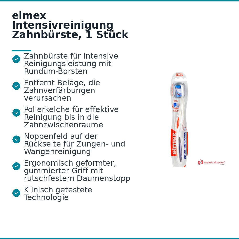 elmex Intensivreinigung Zahnbürste mittel, 1 St..