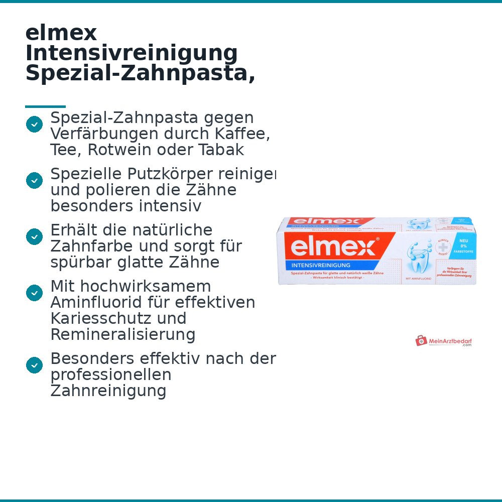 elmex Intensivreinigung Olaflur Zahnpasta, 50 ml.