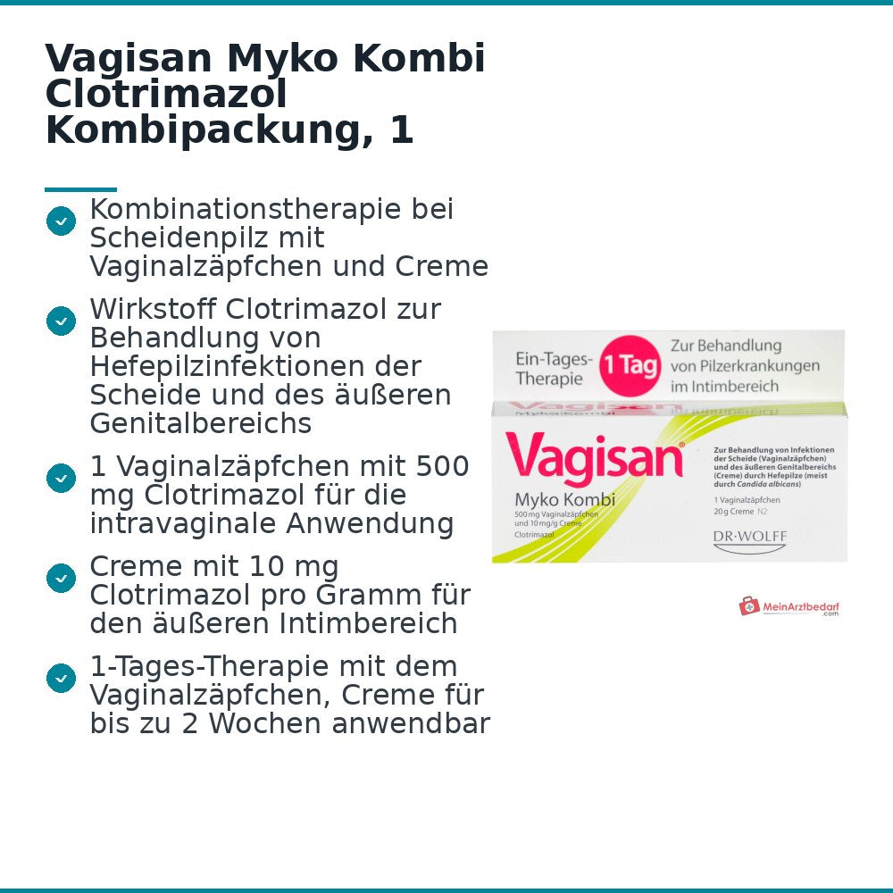 Vagisan Myko Kombi Clotrimazol Kombipackung, 1 Stück.