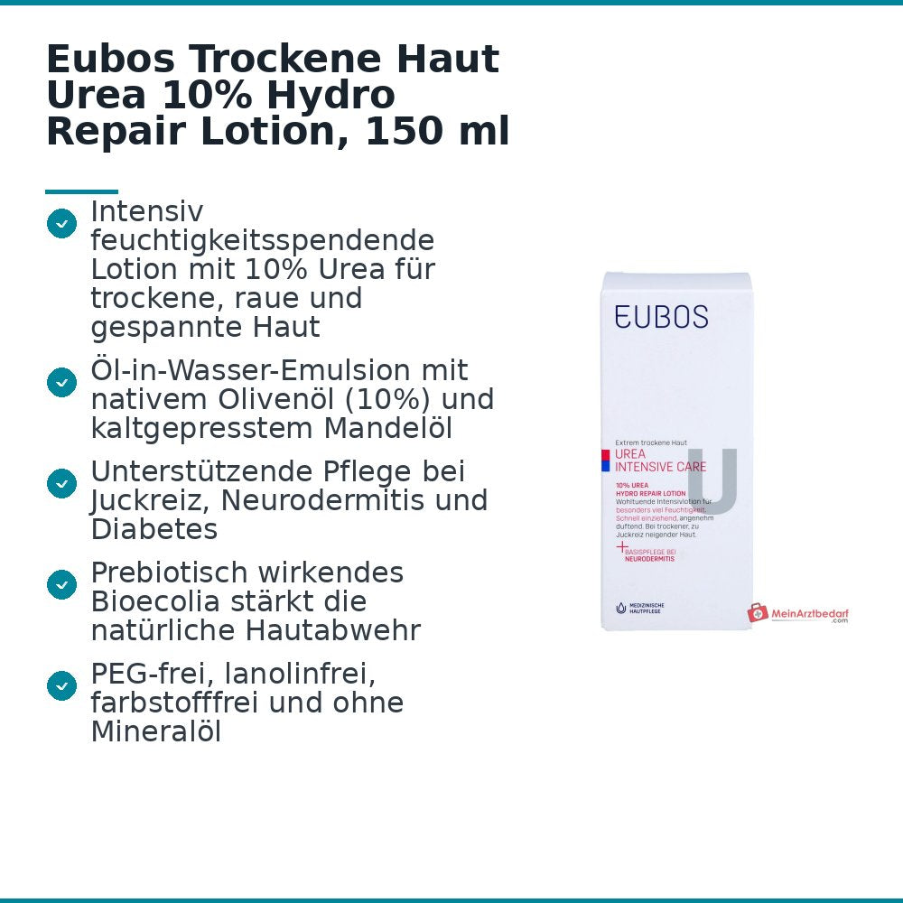 Eubos Trockene Haut Urea 10% Hydro Repair Lotion, 150 ml.