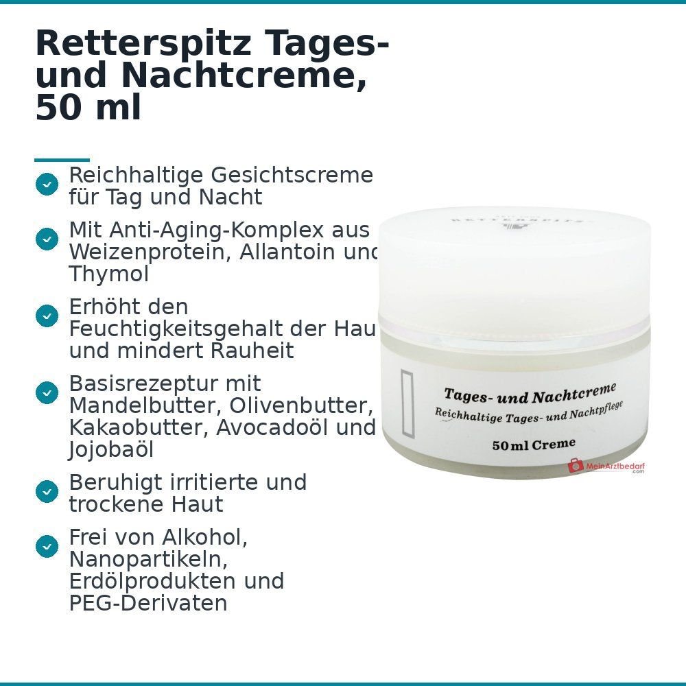 Retterspitz Tages- und Nachtcreme, 50 ml.