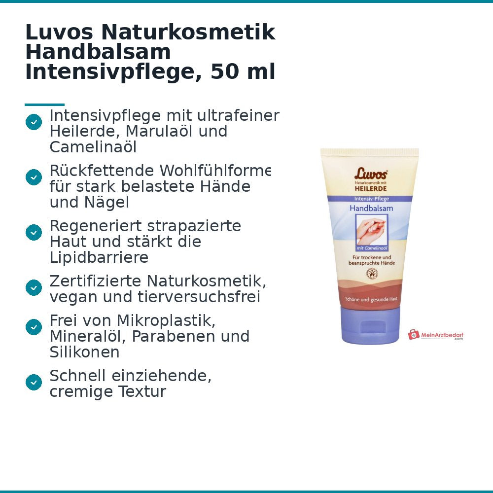 Luvos Naturkosmetik Handbalsam Intensivpflege, 50 ml.