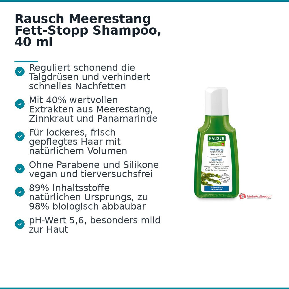 Rausch Meerestang Fett-Stopp Shampoo, 40 ml.