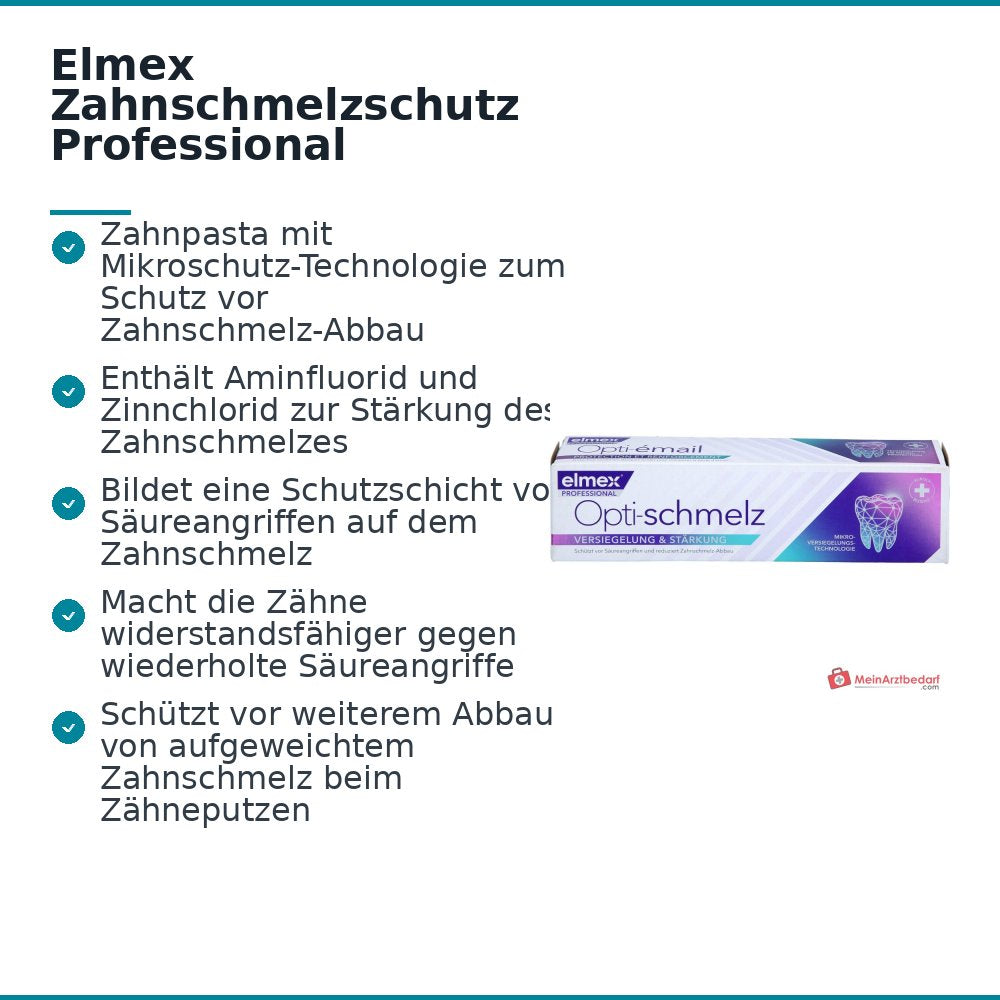 Elmex Zahnschmelzschutz Professional Chitosan / Zinnchlorid / Natriumfluorid Zahnpasta, 75 ml.