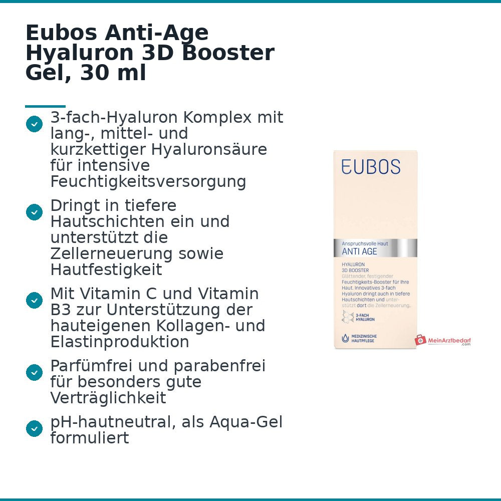 Eubos Anti-Age Hyaluron 3D Booster Gel, 30 ml
