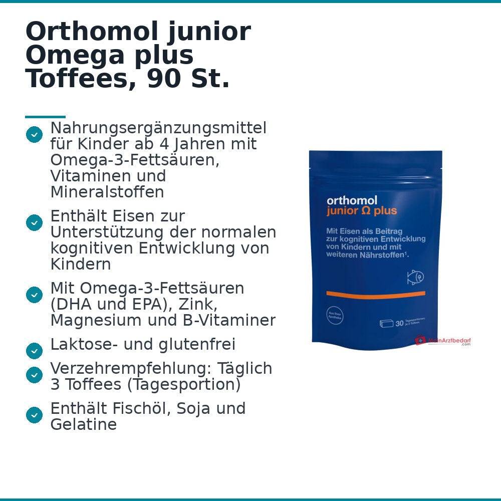 Orthomol junior Omega plus Toffees, 90 St..