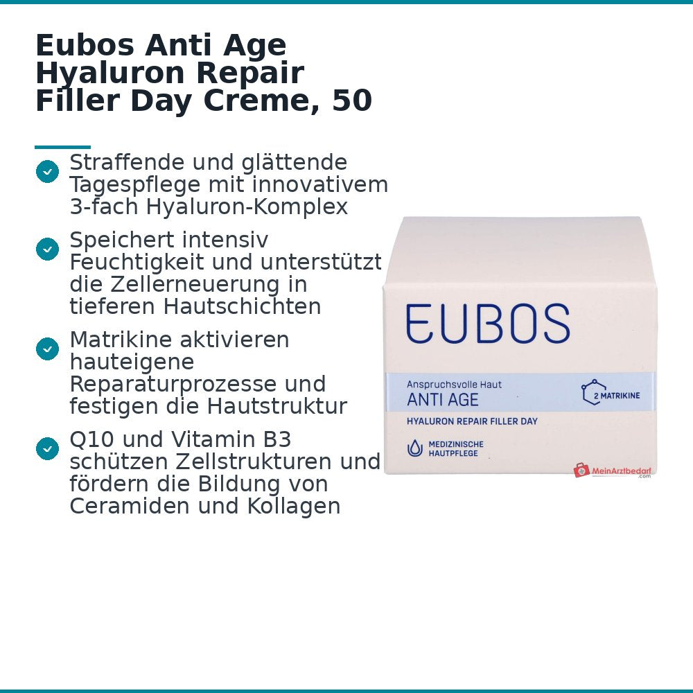 Eubos Anti Age Hyaluron Repair Filledagcrème, 50 ml