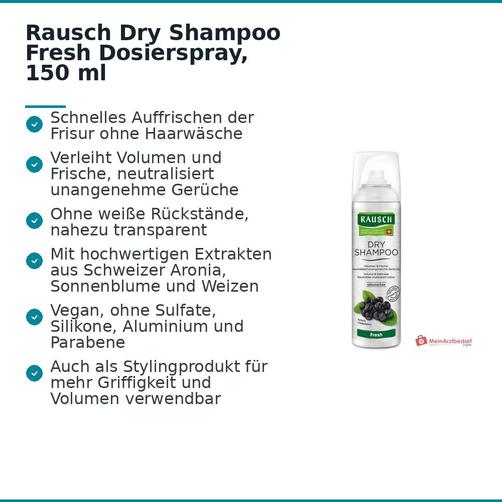 Rausch Dry Shampoo Fresh Dosierspray, 150 ml.