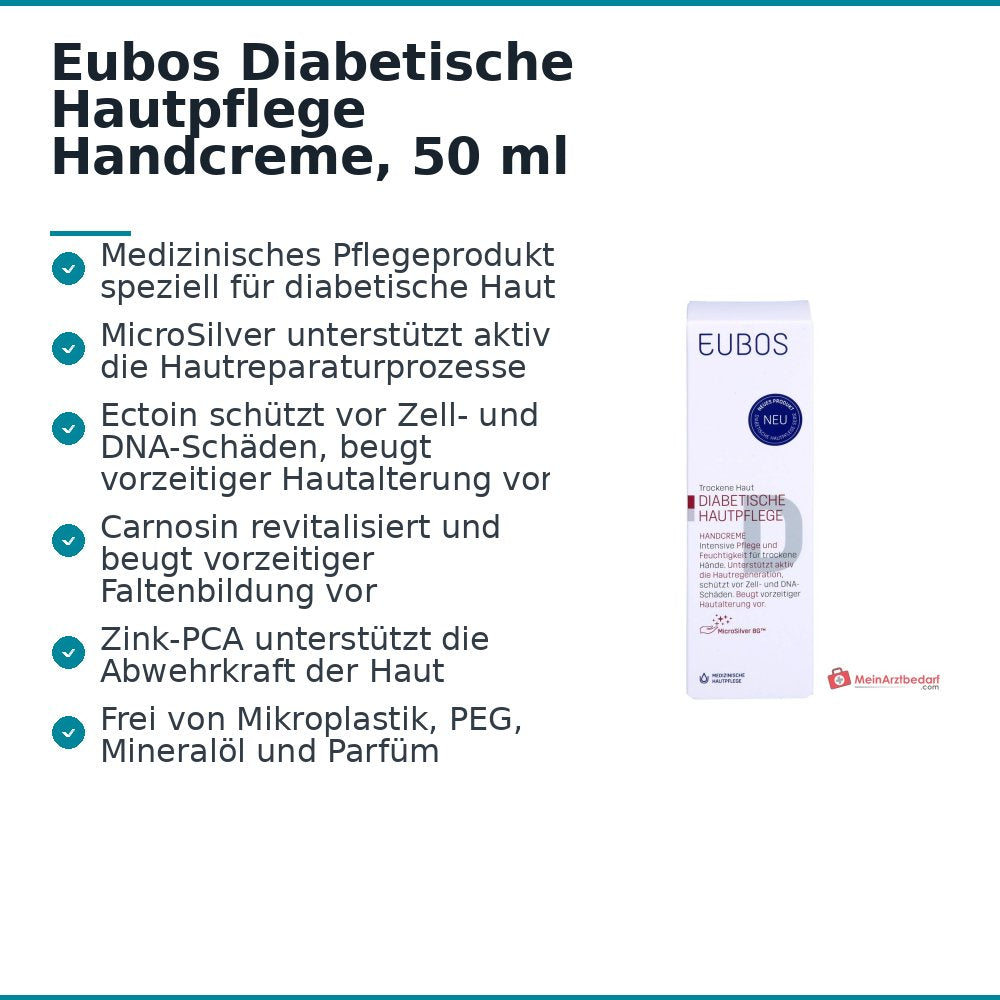 Eubos Diabetische Hautpflege Handcreme, 50 ml