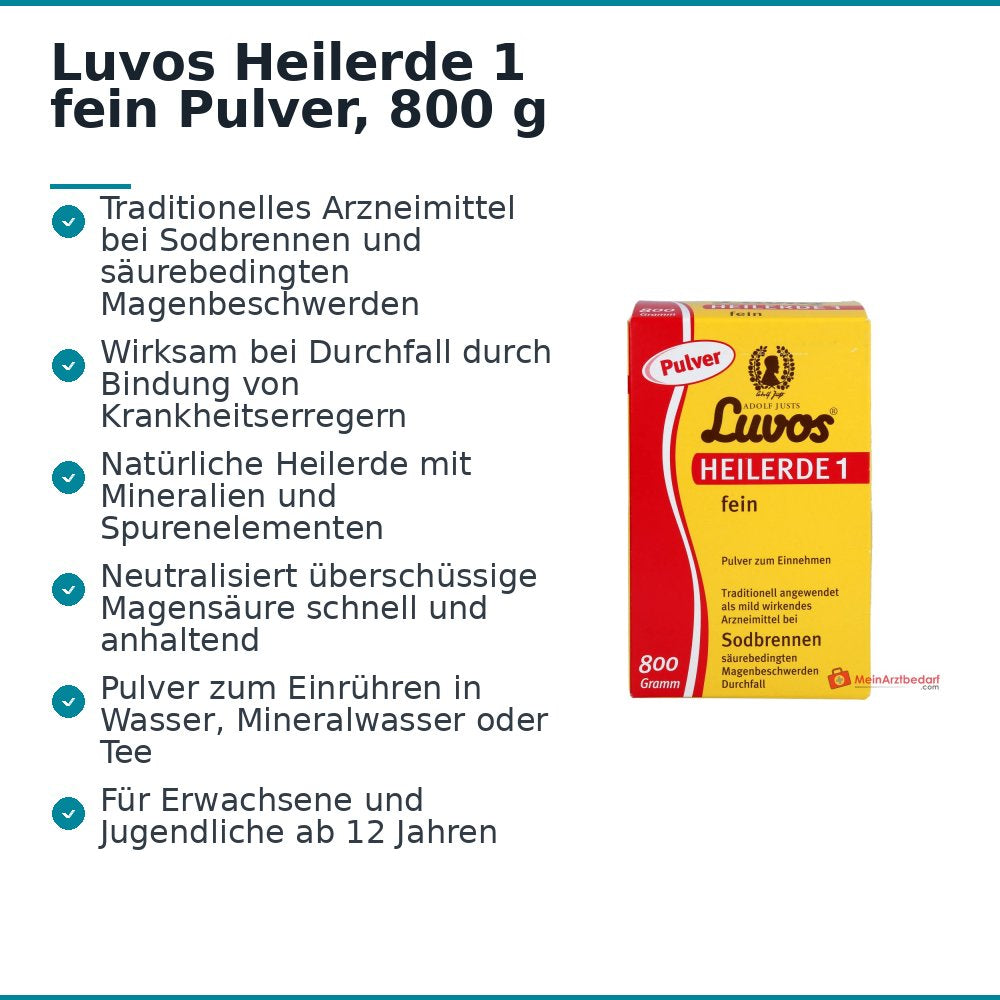 Luvos Heilerde 1 fein Heilerde Pulver, 800 g.
