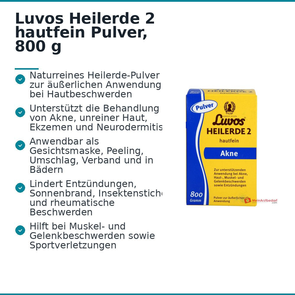 Luvos Heilerde 2 hautfein Pulver zur äußerlichen Anwendung, 800 g.