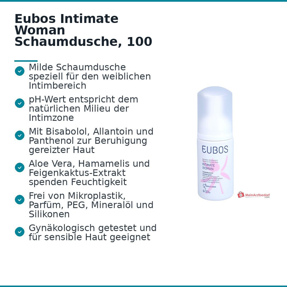 Eubos Intimate Woman Espuma de Ducha, 100 ml