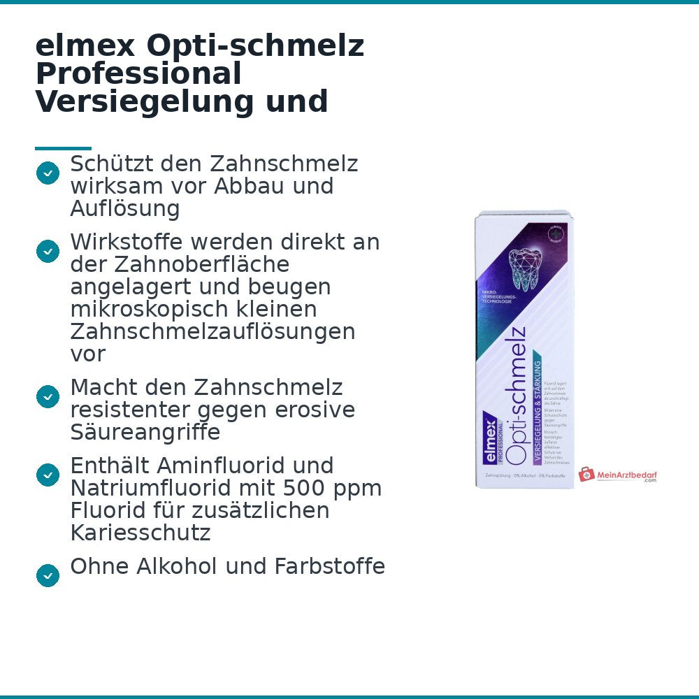 elmex Opti-schmelz Professional Olaflur / Natriumfluorid Mundspülung, 400 ml.
