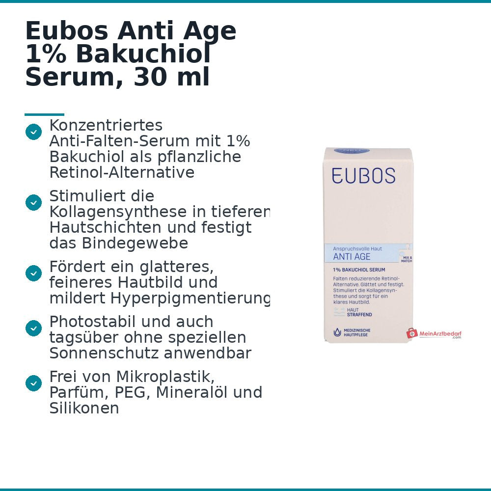 Eubos Anti Age 1% Bakuchiol Serum, 30 ml