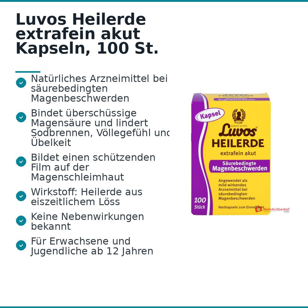 Luvos Heilerde extrafein akut Kapseln, 100 St..