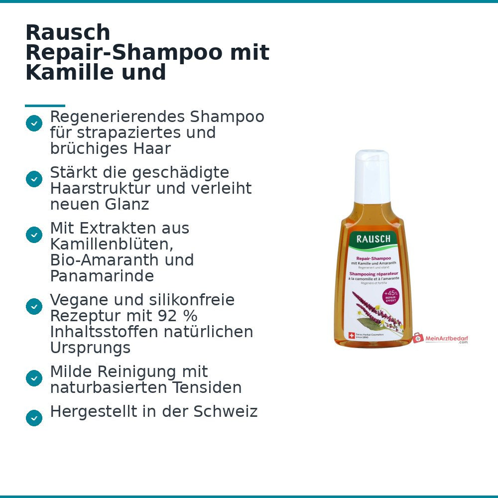 Rausch Repair-Shampoo mit Kamille und Amaranth, 200 ml.