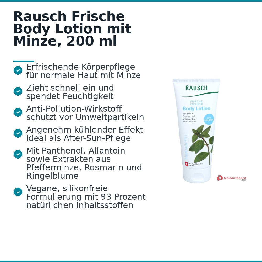 Rausch Frische Body Lotion mit Minze, 200 ml.