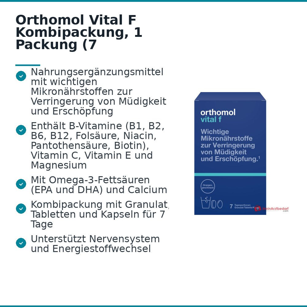 Orthomol Vital F Kombipackung, 1 Packung (7 Tagesportionen).