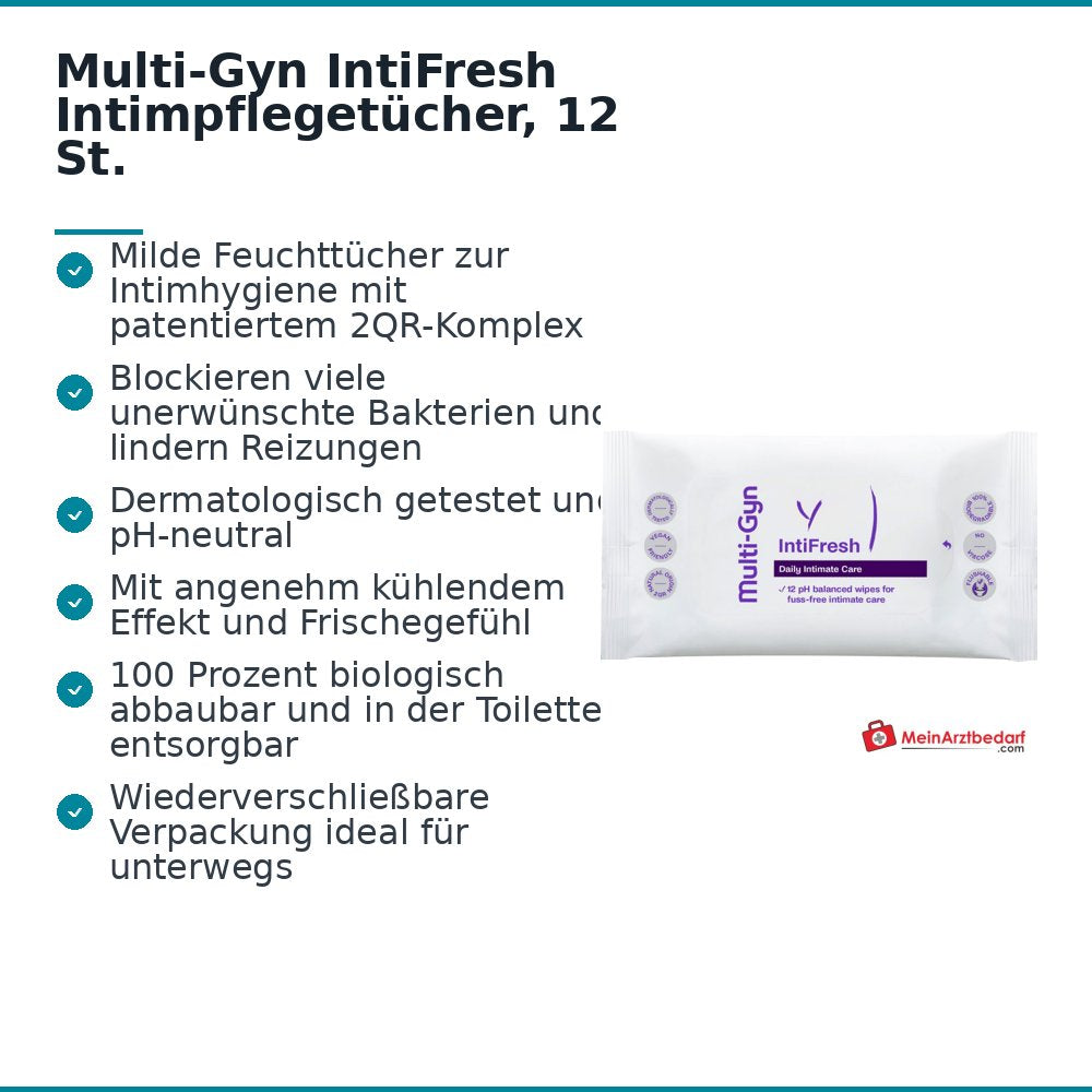 Multi-Gyn IntiFresh Intimpflegetücher, 12 St..
