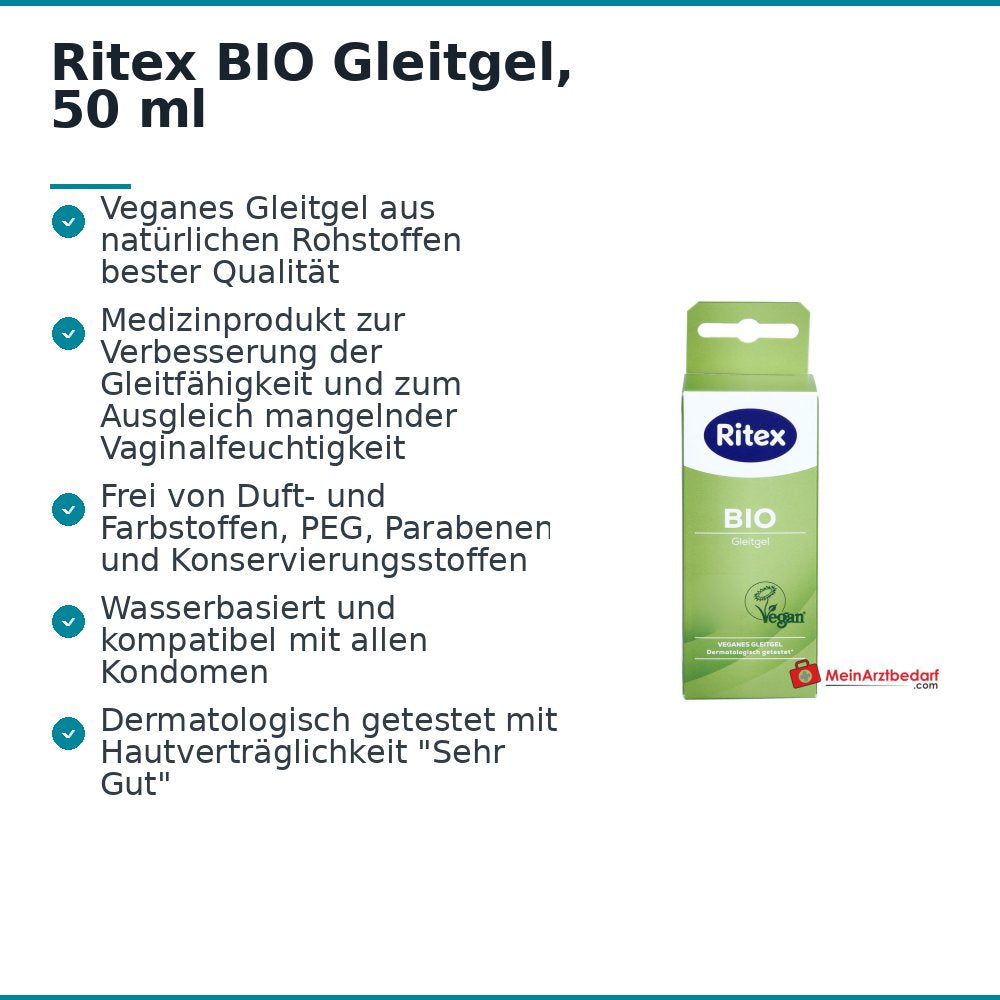 Ritex BIO Gleitgel, 50 ml.
