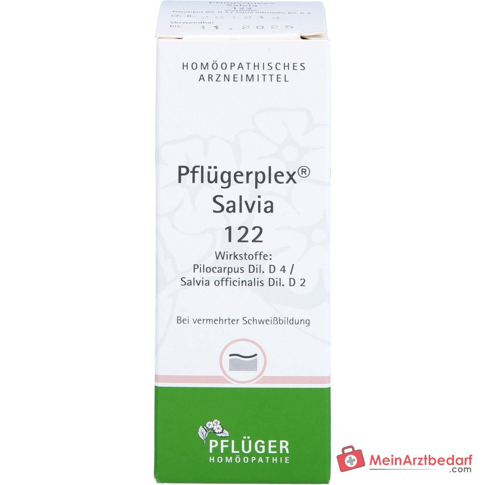 Pflügerplex Salvia 122 Pilocarpus D4 500 mg Salvia officinalis D2 500 mg Tropfen 10,8 ml