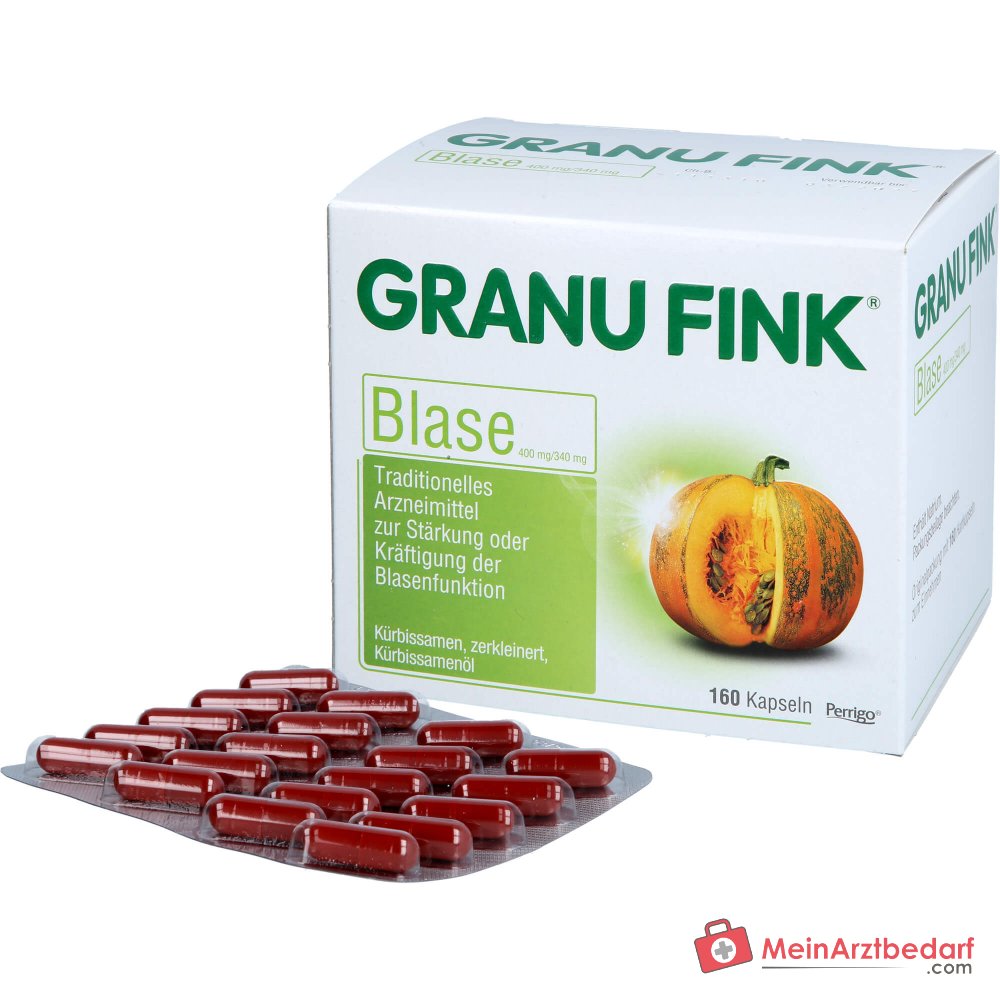GRANU FINK Bladder 400 mg pompoenzaad en 340 mg pompoenzaadolie capsules
