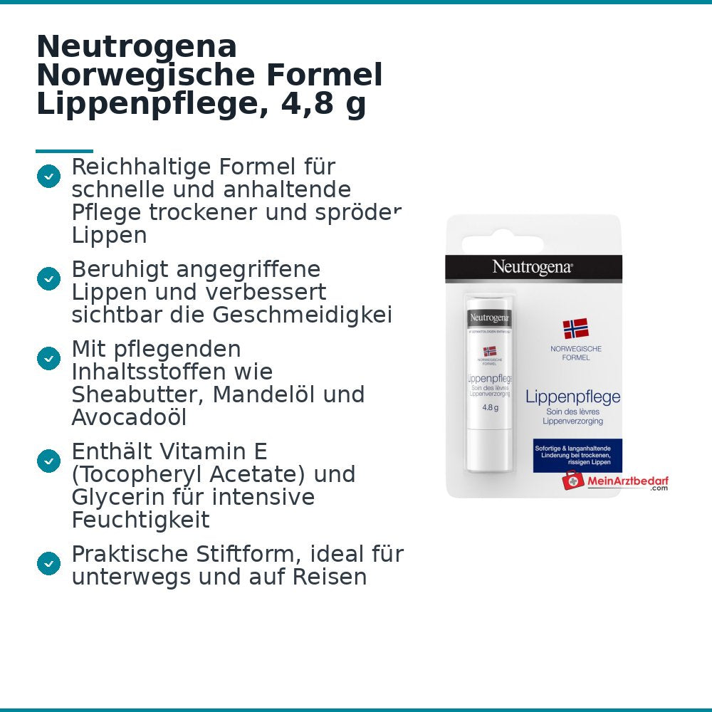 Neutrogena Norwegische Formel Lippenpflege, 4,8 g.
