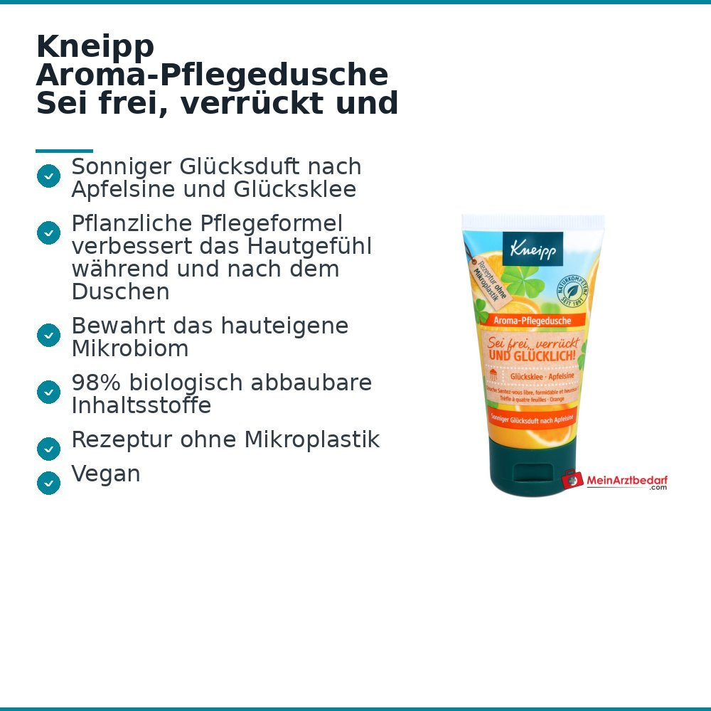 Kneipp Aroma-Pflegedusche Sei frei, verrückt und glücklich Duschgel, 50 ml.