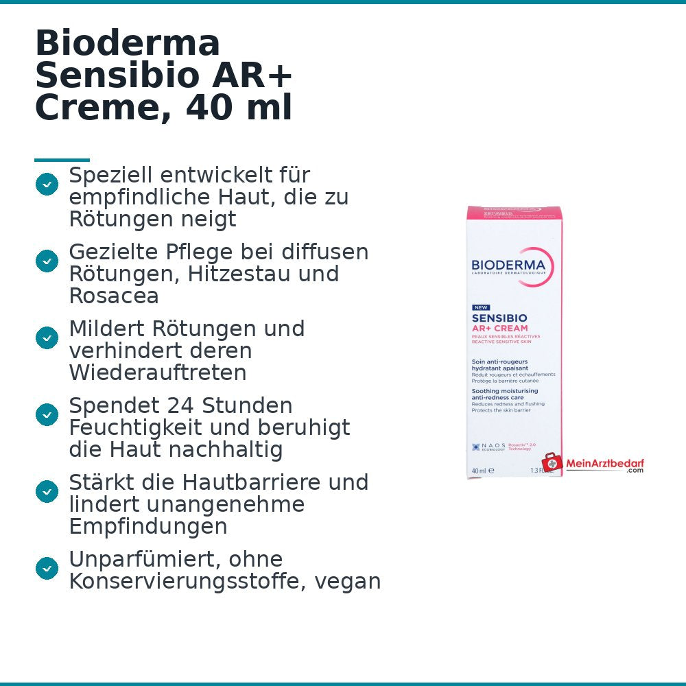 Bioderma Sensibio AR+ Creme, 40 ml.