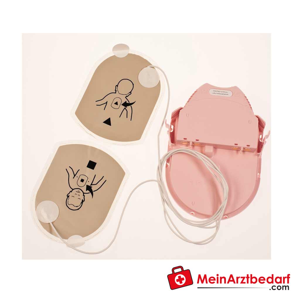 Pediatric-Pak Batterie- und Elektrodenkassette für Kleinkinder.