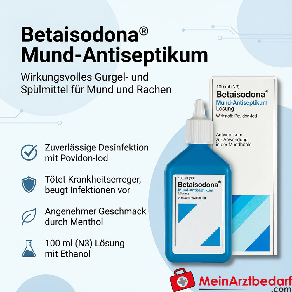 Betaisodona mondantisepticum povidon-joodoplossing 0,75% (mondspoeling) 120 ml