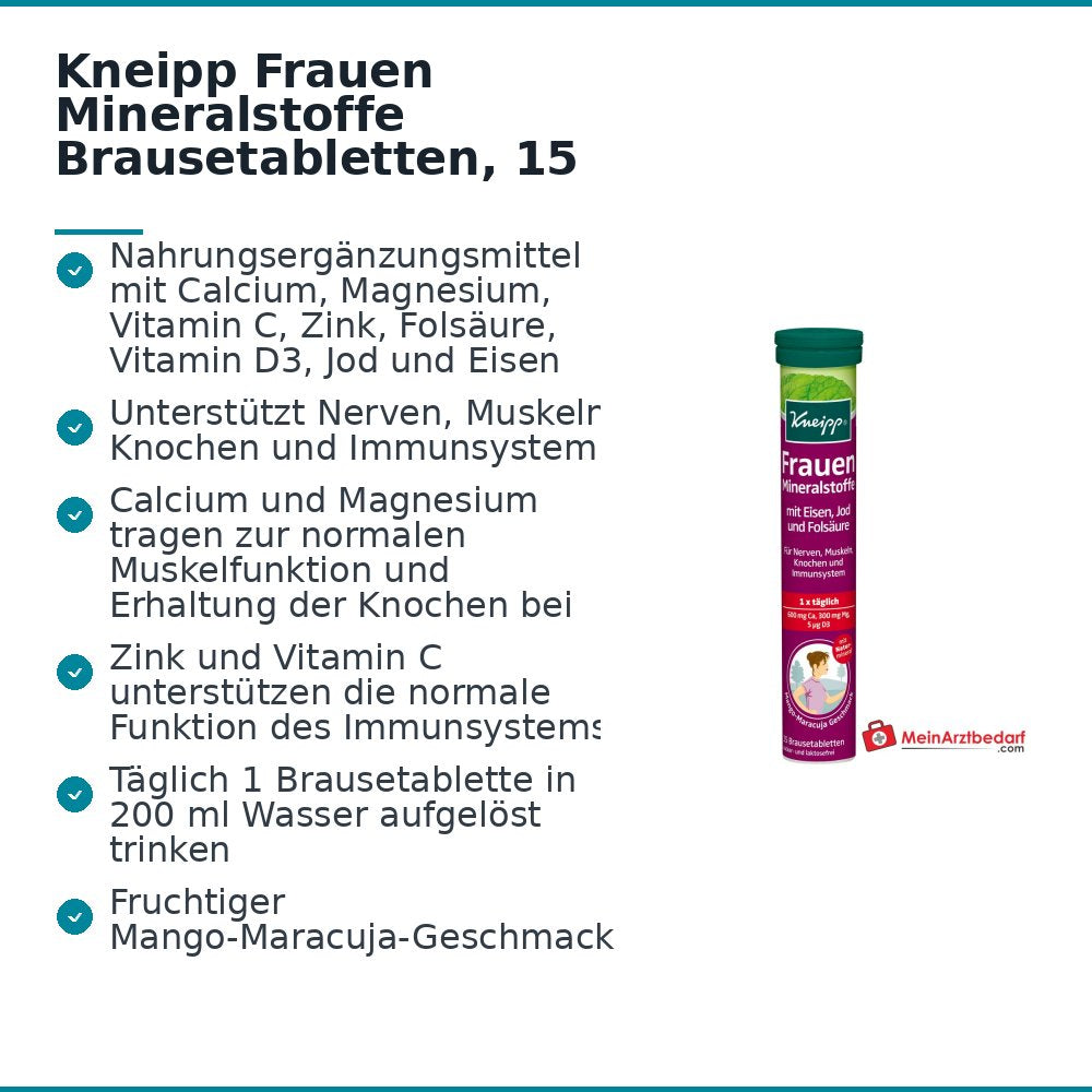 Kneipp Frauen Mineralstoffe Brausetabletten, 15 St..