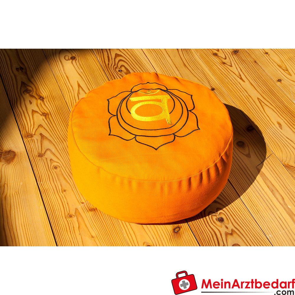 Berk cojín de meditación chakra raíz 36x15 cm cáscara de trigo sarraceno funda de algodón