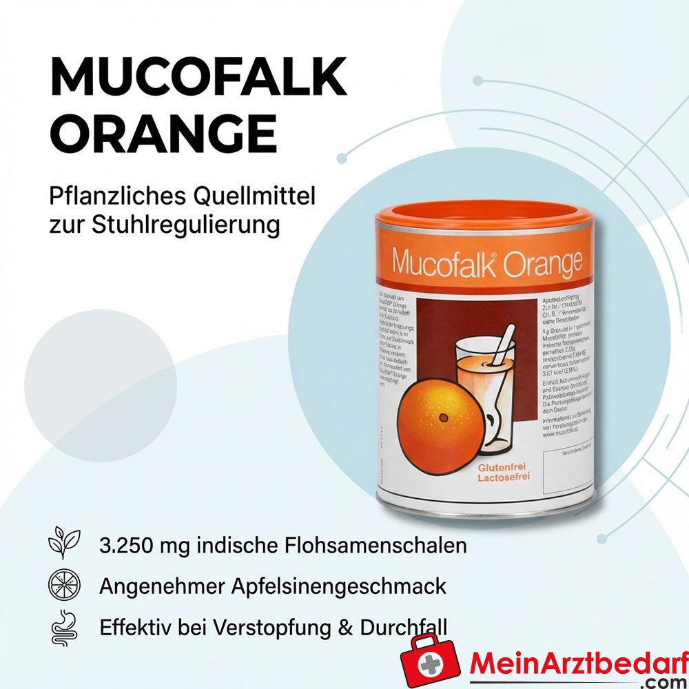 Mucofalk Orange 3250 mg Flohsamenschalen Pulver zum Einrühren 300 g