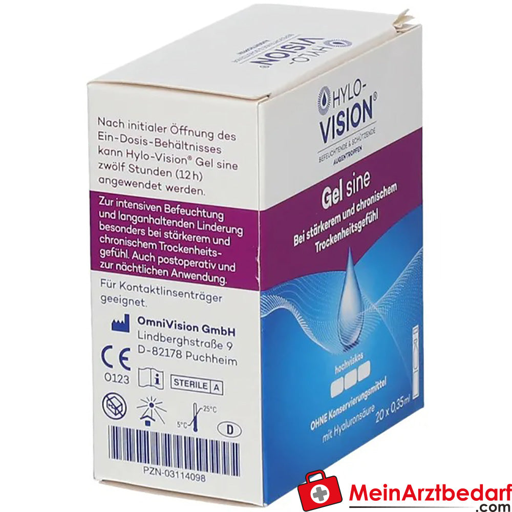 HYLO-VISION® Gel sine, 7ml.