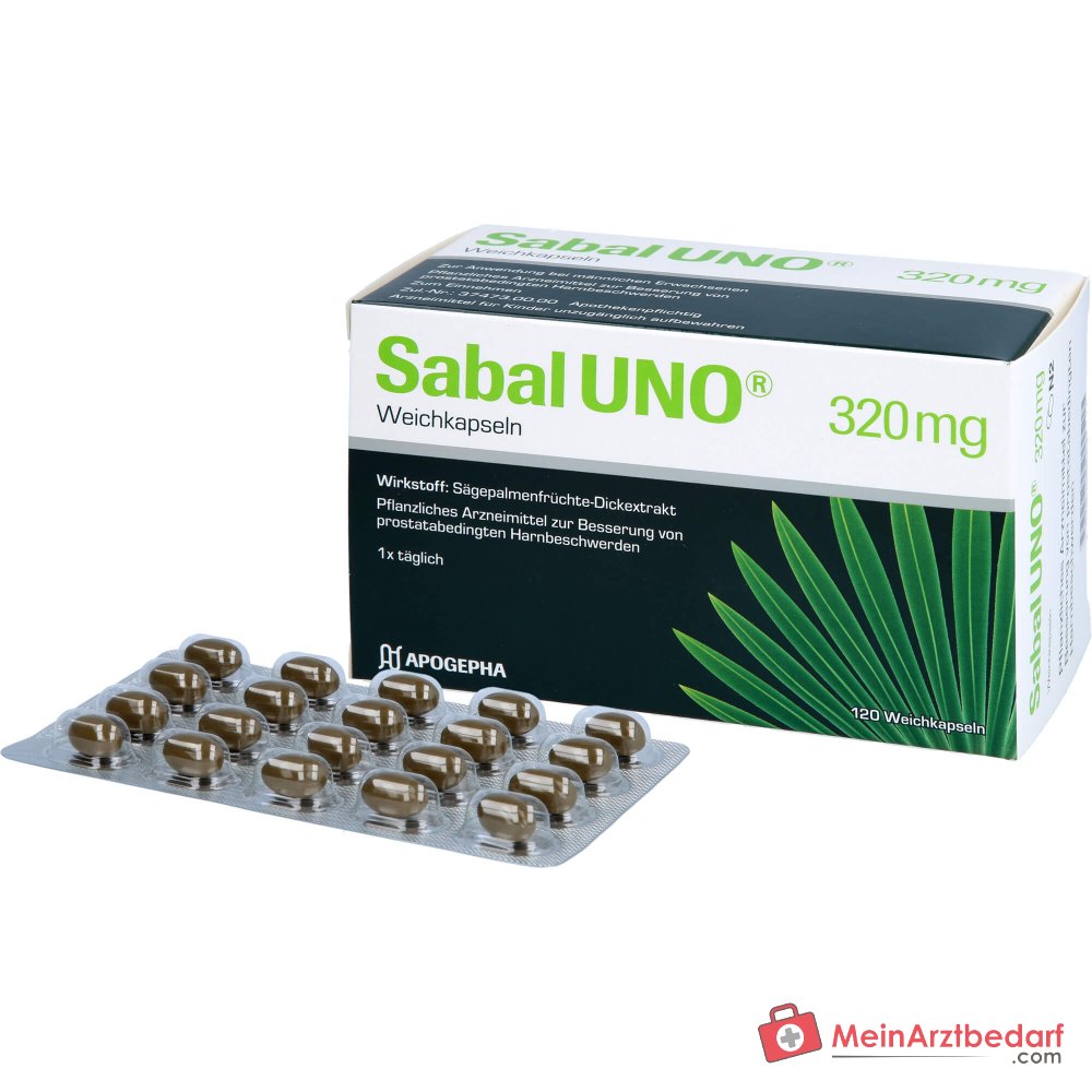 SabalUNO Extracto de sabal 320 mg cápsulas blandas 120 unidades