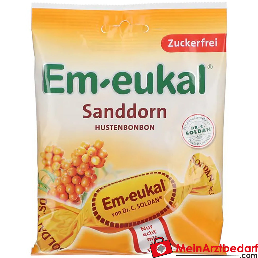 Em-eukal® Bonbons Sanddorn zuckerfrei, 75g.