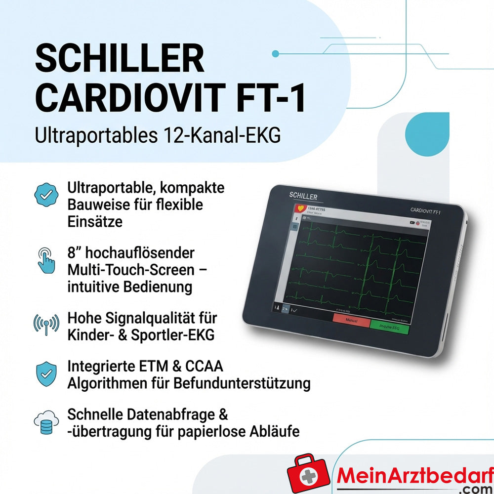 Schiller CARDIOVIT FT-1 Electrocardiographe 12 canaux 8