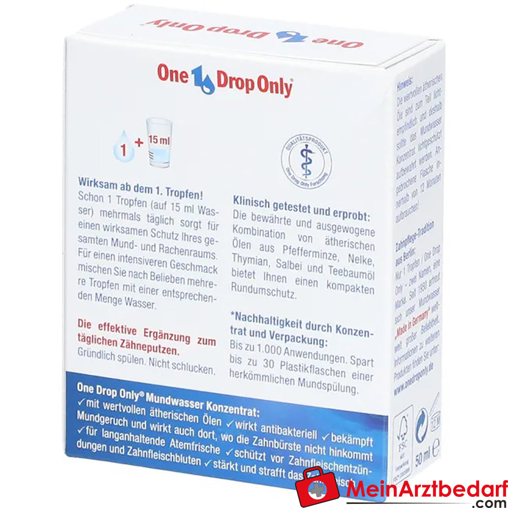One Drop Only® Mundwasser Konzentrat, 50ml.
