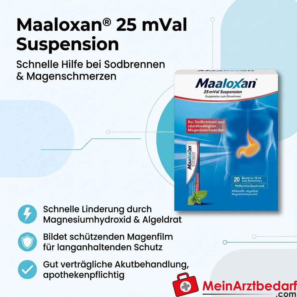 Maaloxan 25 mVal Suspension Magnesiumhydroxid und Algeldrat Beutel