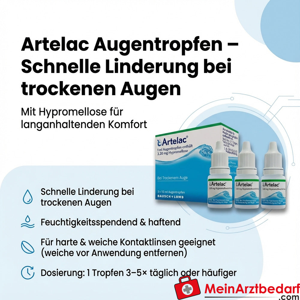 Artelac oogdruppels Hypromellose druppels 1 flesje