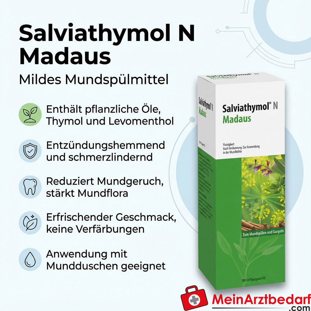 Madaus Salviathymol N Collutorio concentrato con timolo e oli vegetali
