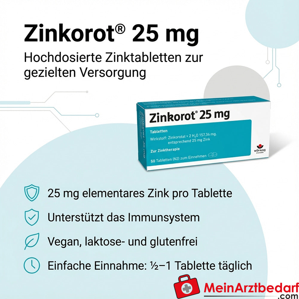 Zink rood 25 mg tabletten