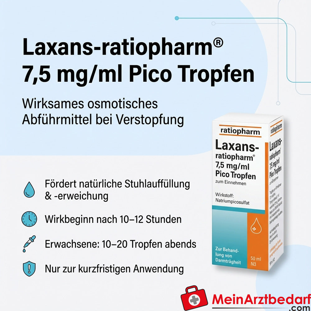 ratiopharm Laxans 7,5 mg/ml pikosiarczan sodu roztwór doustny, krople